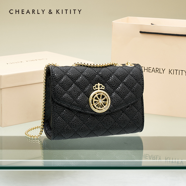 【券后价:59元】 Chearlykitity真皮斜挎链条包 - ChearlyKitity旗舰店