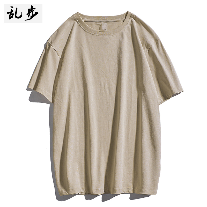 【券后价:12.8元】 【可签到】乱步男女重磅纯棉纯色短袖T恤 - rampo乱步旗舰店