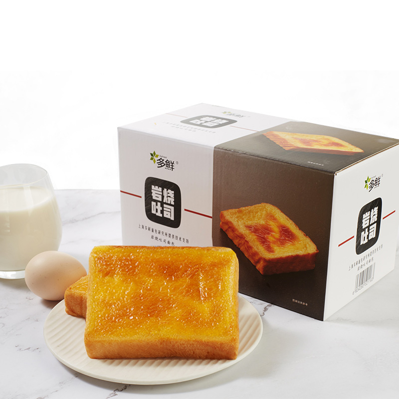 【券后价:12.9元】 【多鲜】岩烧乳酪吐司面包整箱520g - 多鲜旗舰店
