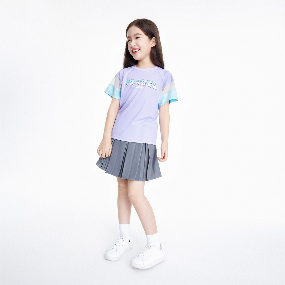 【券后价:49元】 【618的价格】安奈儿女童休闲透气短袖T恤 - 安奈儿旗舰店