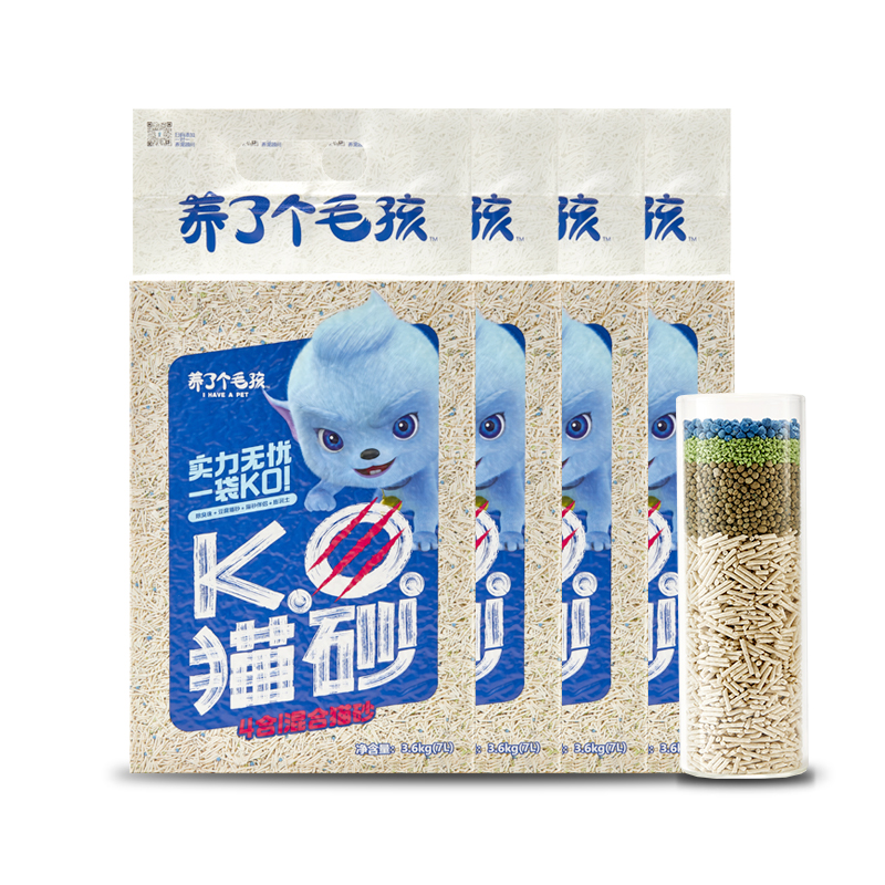 【券后价:16.9元】 【养了个毛孩】K.O混合猫砂6L - 养了个毛孩旗舰店