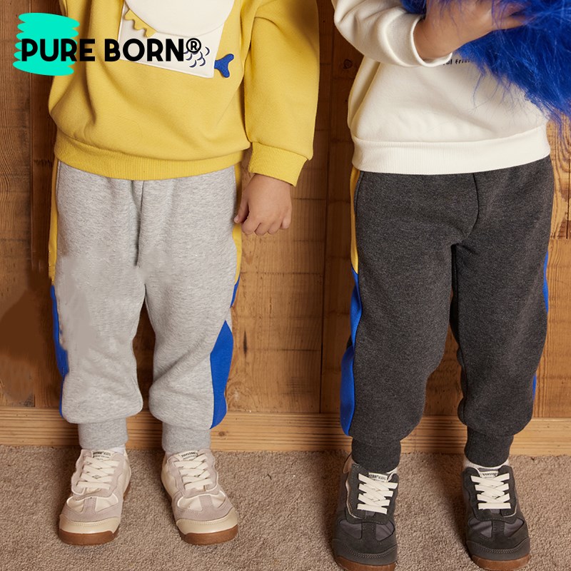 【券后价:69元】 博睿恩幼儿运动裤休闲加绒保暖长裤 - pureborn博睿恩旗舰店