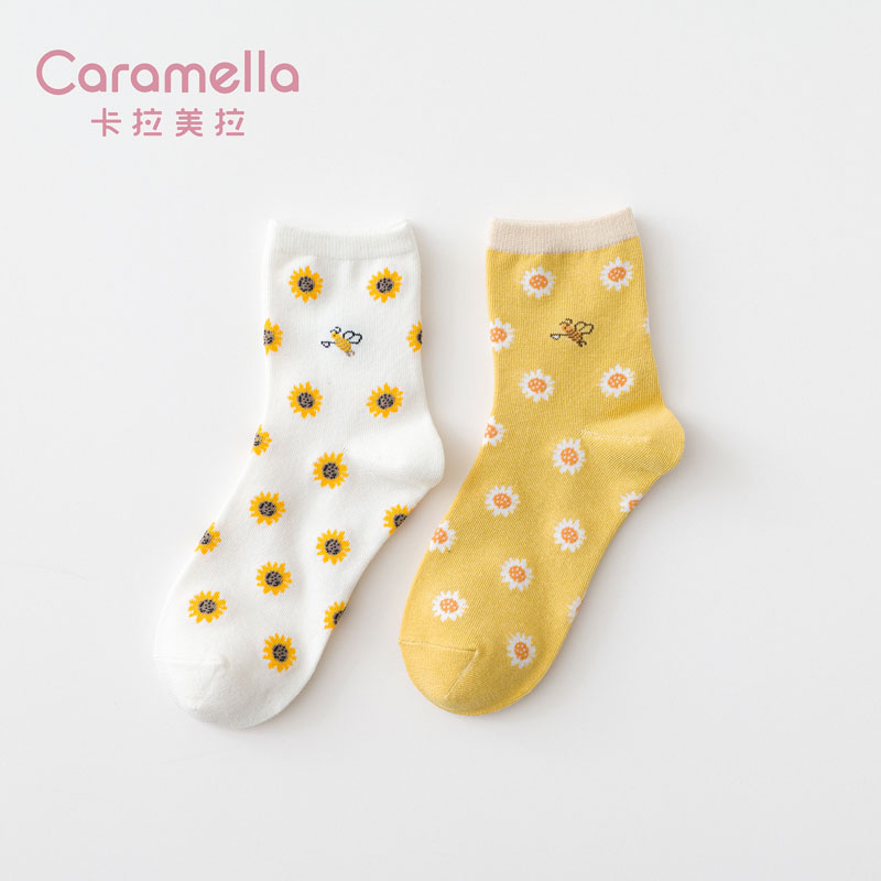 【券后价:7.9元】 Caramella女生冬季中筒袜