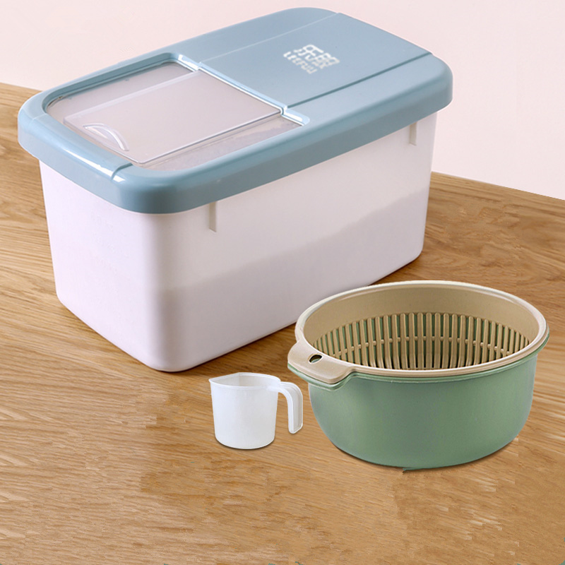 【券后价:10.9元】 【乐服】家用密封米桶+量杯+沥水篮 - leefuu旗舰店