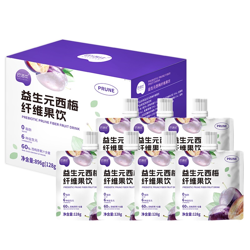 【券后价:52元】 巴洛仕益生元西梅汁128g*7袋 - 巴洛仕食品旗舰店