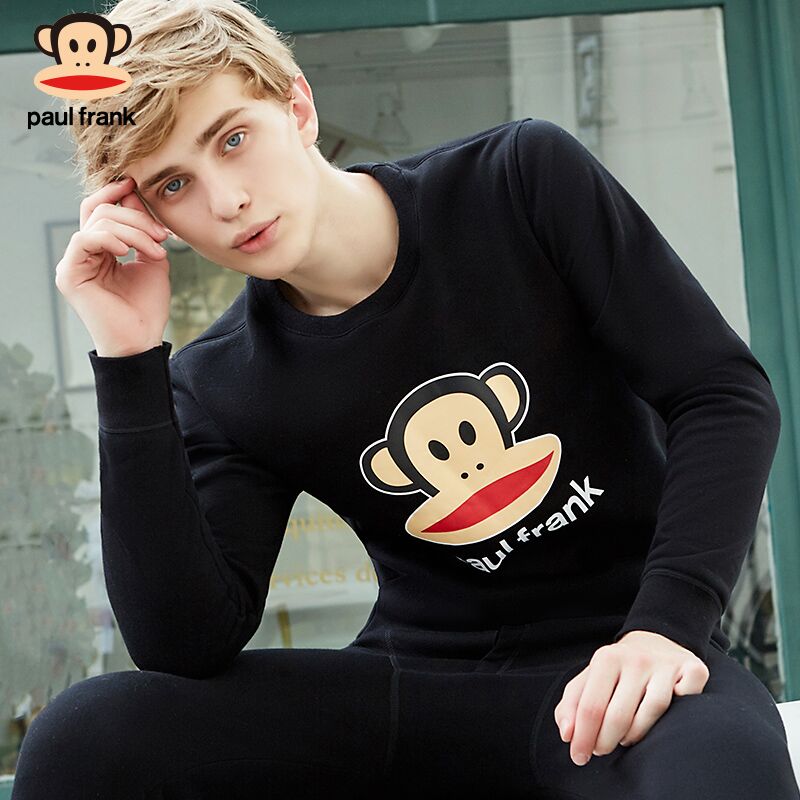 【券后价:25.1元】 大嘴猴男士加绒卫衣保暖打底衫 - paulfrank内衣旗舰店