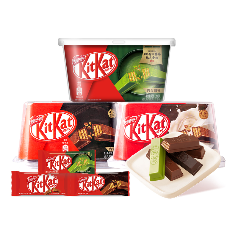 【券后价:74.9元】 【雀巢】奇巧抹茶巧克力威化组合216g*3 - kitkat雀巢奇巧旗舰店