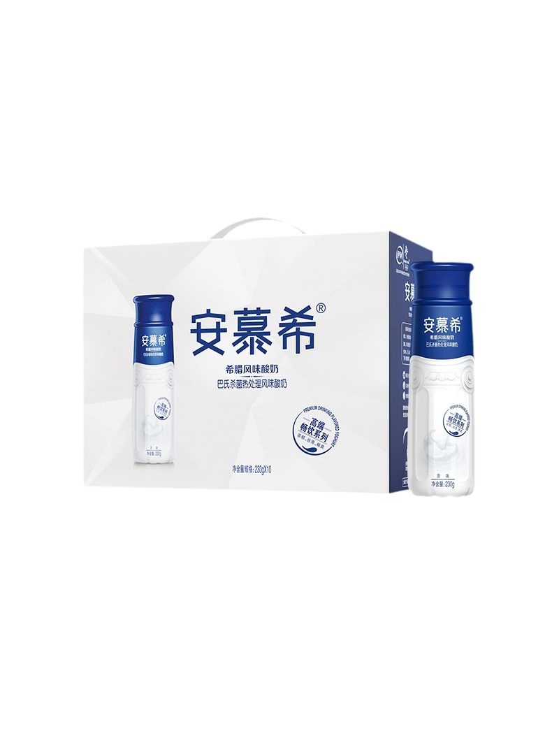 【券后价:45元】 安慕希希腊原味酸奶高端畅饮型230g*10瓶 - 伊利旗舰店
