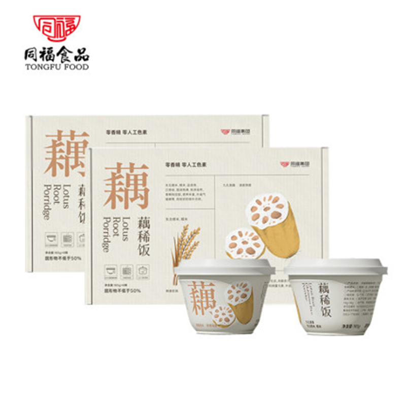 【券后价:39.9元】 【旗舰店】同福0脂藕稀饭165g*12碗 - 同福食品旗舰店