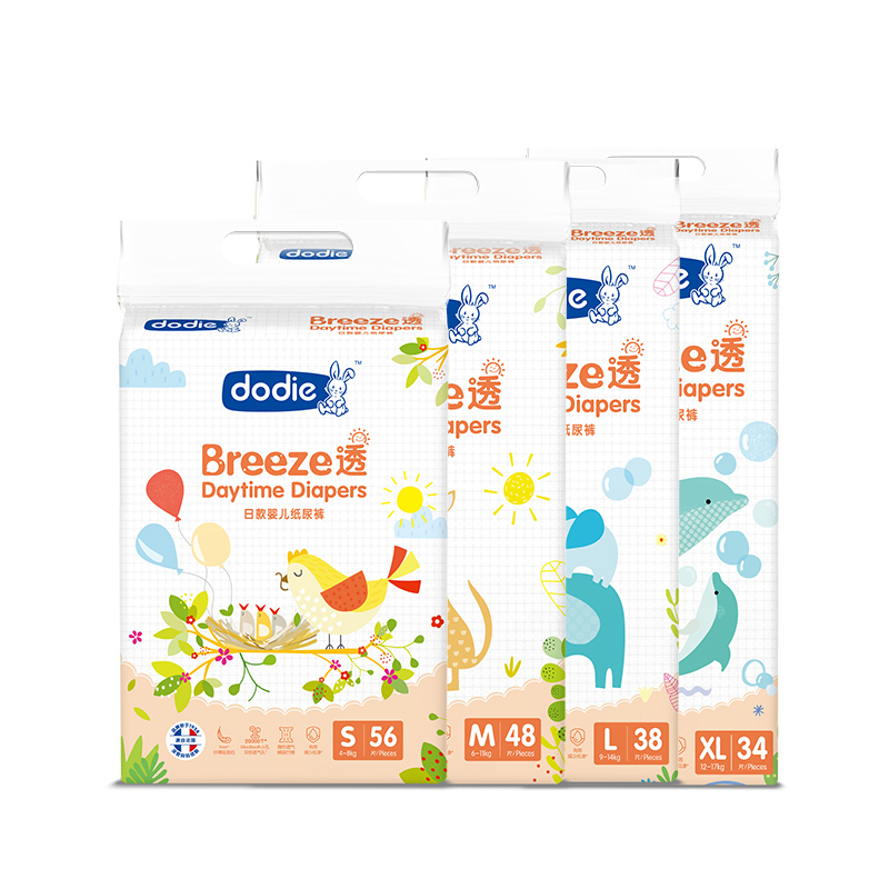 【券后价:152元】 拍4返40猫卡Dodie杜迪Bre透纸尿裤成长裤 - dodie旗舰店