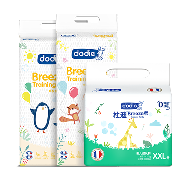 【券后价:264元】 Dodie杜迪Bre透超薄透气婴儿拉拉裤4包 - dodie旗舰店