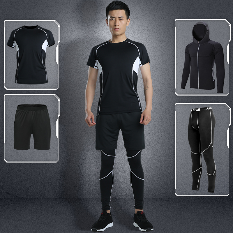 【券后价:62元】 【专柜正品】男装健身衣跑步运动三套装 - 路伊梵旗舰店