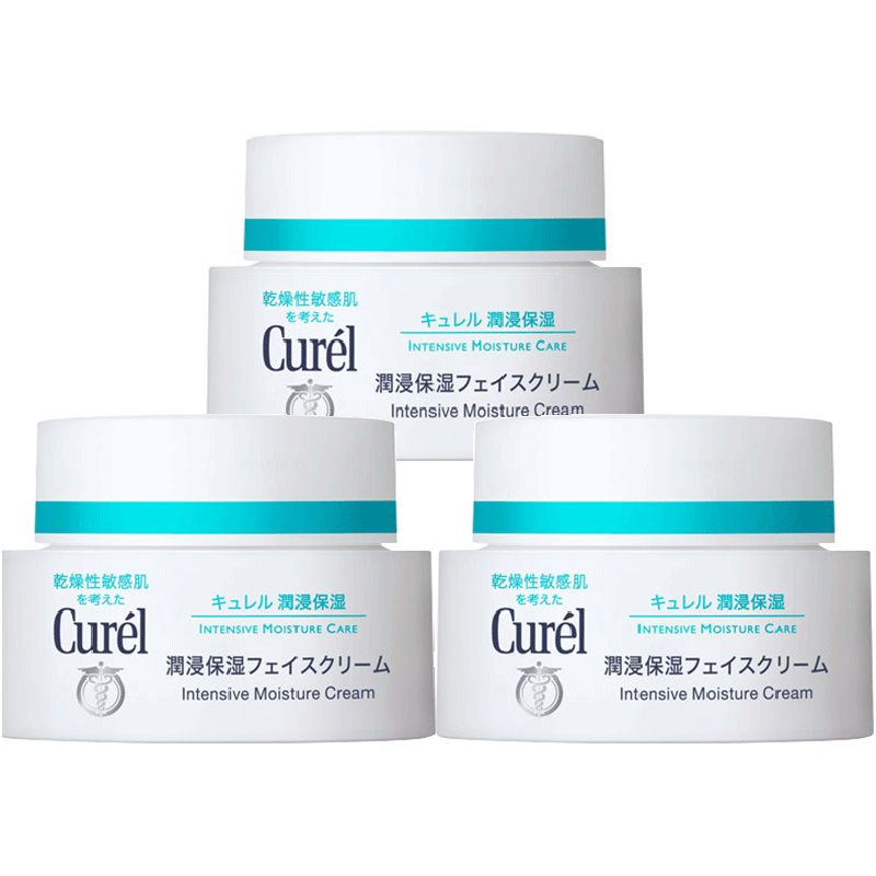 【券后价:374元】 curel珂润保湿面霜40g*3敏感肌酰胺舒护理 - 珂润官方旗舰店