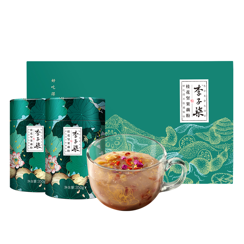 【券后价:79.5元】 李子柒桂花坚果藕粉坚果羹2罐 - 李子柒旗舰店
