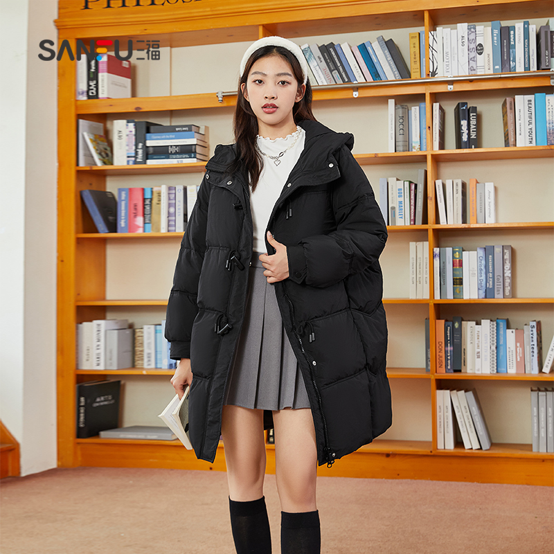 【券后价:429.42元】 福羽绒服2022冬季加绒加厚防风宽松 - 三福服饰官方旗舰店