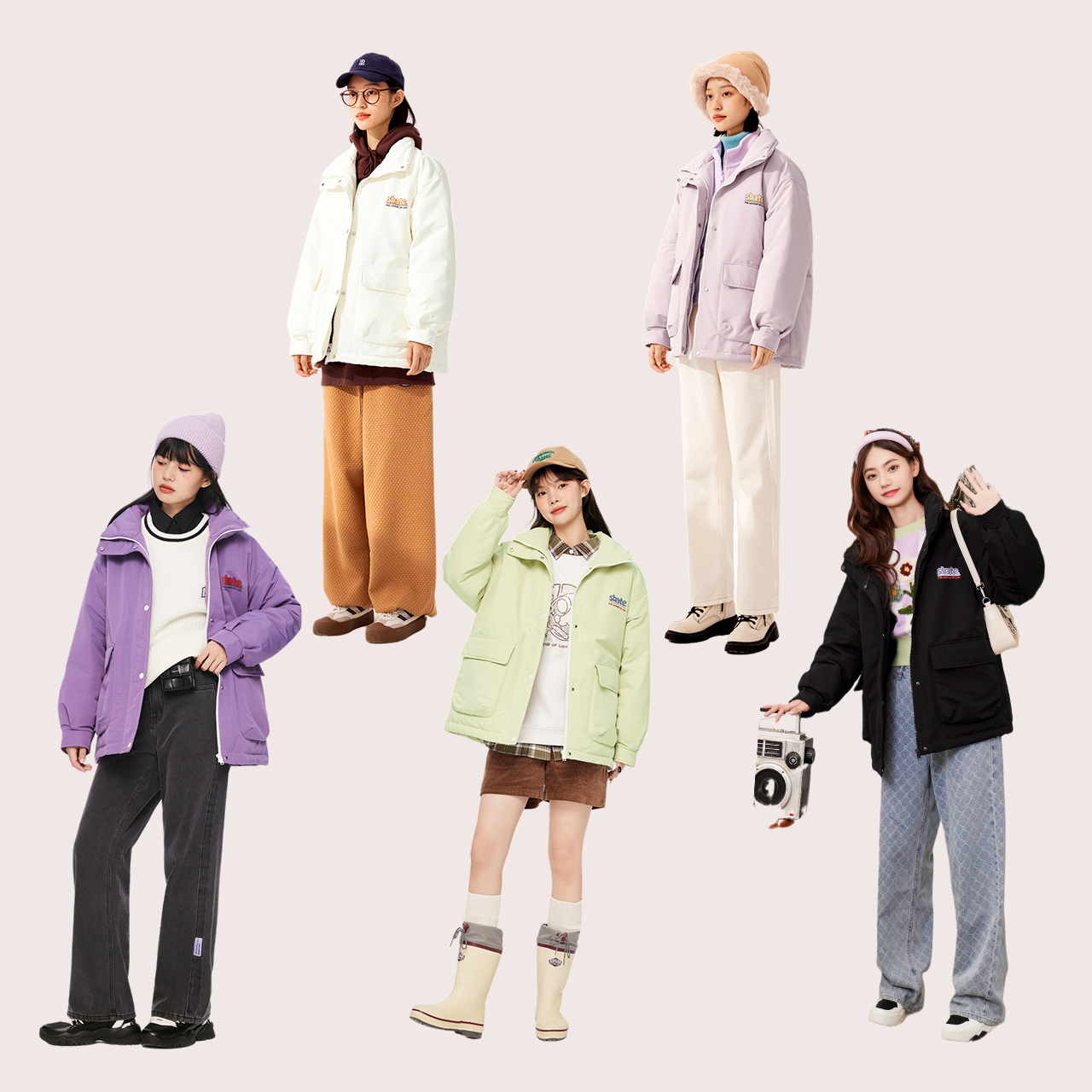【券后价:339.99元】 森马三防卡通少女工装羽绒服 - 森马官方旗舰店