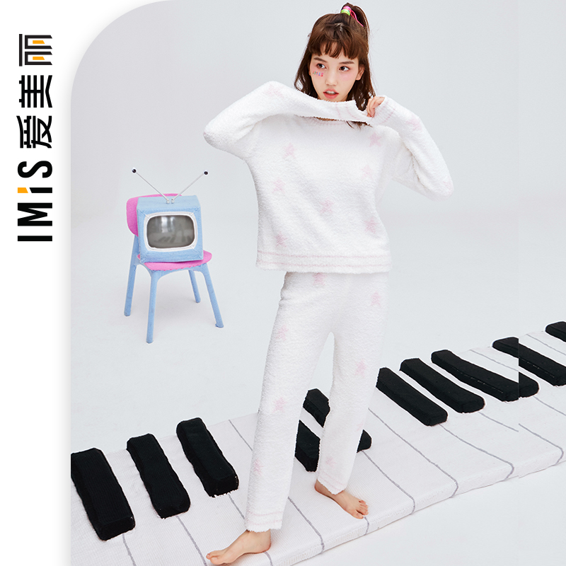 【券后价:399元】 爱美丽秋冬厚款泡芙绒星星提花家居套装 - 爱美丽官方旗舰店