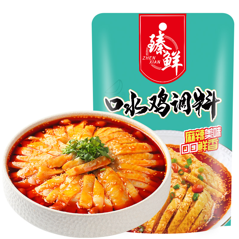 【券后价:8.8元】 臻鲜四川麻辣口水鸡调料辣白切白斩鸡手撕鸡 - 臻鲜食品专营店