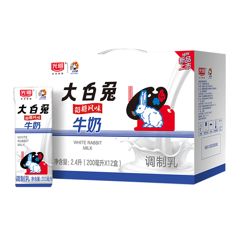 【券后价:39.63元】 光明牌大白兔奶糖风味牛奶200ml*12 - 天猫超市