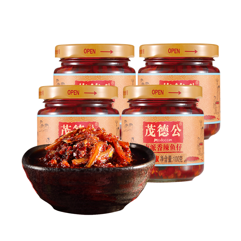 【券后价:14.5元】 茂德公香辣鱼仔酱100g*4 - 天猫超市