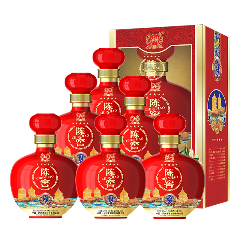 【券后价:139元】 立减20！泸州老窖52度陈窖Q6白酒6瓶 - 天猫超市