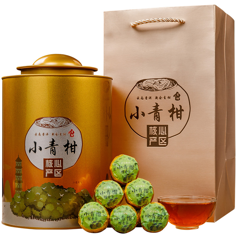 【券后价:50.9元】 新会陈皮普洱茶小青柑罐装礼盒装500g - 天观地音旗舰店