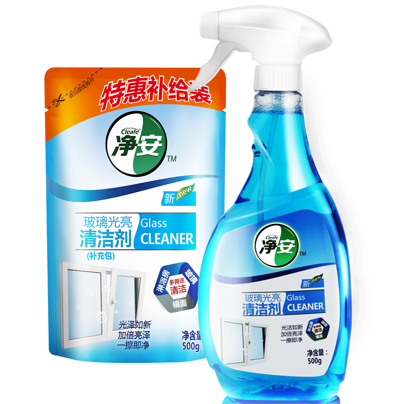 【券后价:20.9元】 【可签到】净安洗玻璃清洁剂强力去污1000g - cleafe净安官方旗舰店