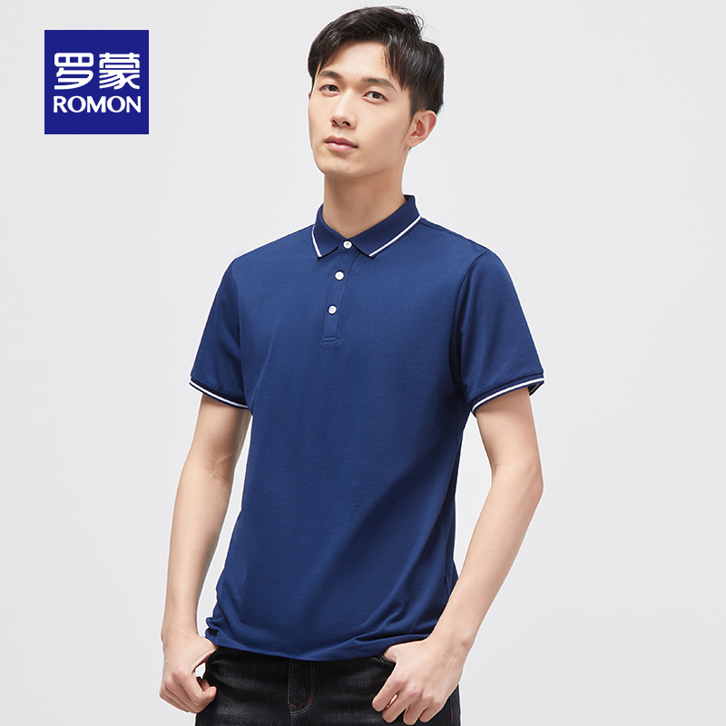 【券后价:69元】 罗蒙男士短袖T恤夏季新款时尚休闲POLO衫 - 罗蒙官方旗舰店