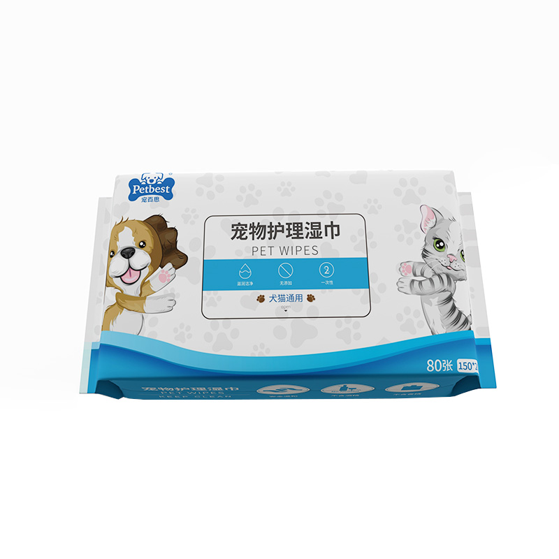 【券后价:9.9元】 宠百思宠物清洁抑菌湿巾80抽*5包 - 宠亮旗舰店