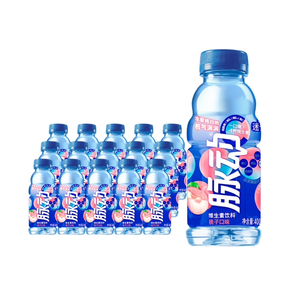 【券后价:52.9元】 【部分5元福袋】脉动桃子口味400ML*15瓶 - 天猫超市