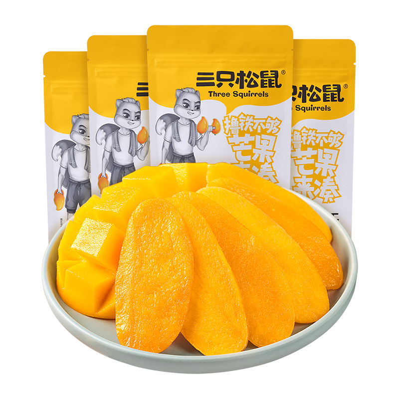 【券后价:15.8元】 三只松鼠芒果干蜜饯60gx4袋网红休闲零食 - 天猫超市