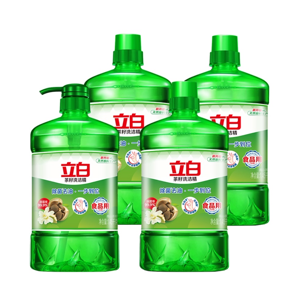 【券后价:37.9元】 立白茶籽除菌去油洗洁精1.45KG*4瓶 - 天猫超市