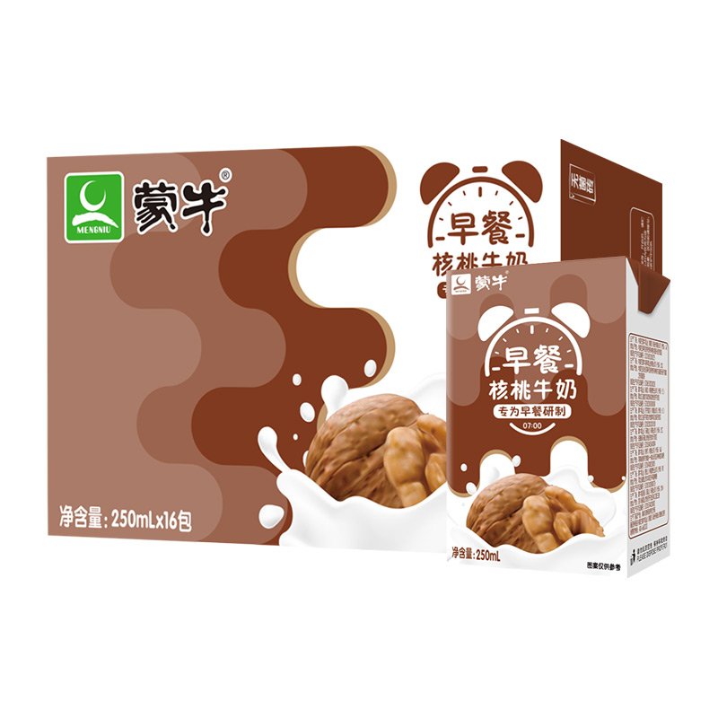 【券后价:58.39元】 拍2件！蒙牛早餐奶核桃味利乐包250ml*16盒 - 天猫超市