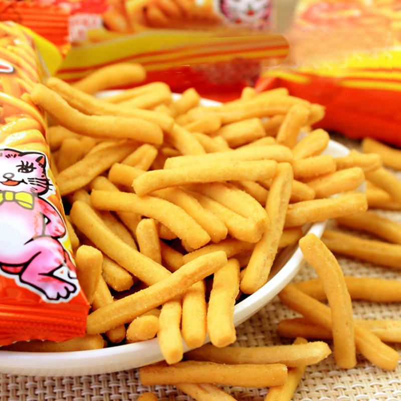 【券后价:9.9元】 网红小吃零食咪咪虾条360g