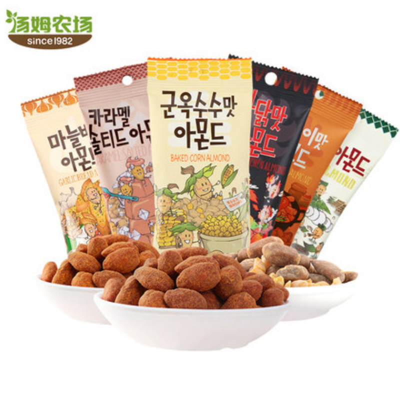 【券后价:23.9元】 汤姆农场多口味扁桃仁5袋 - 汤姆农场旗舰店