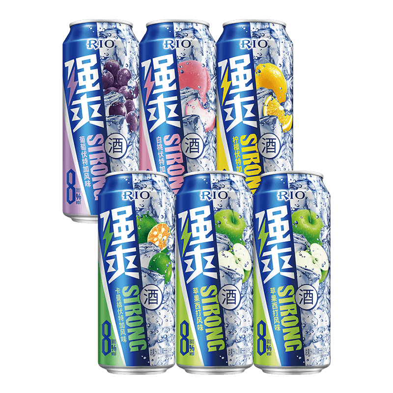 【券后价:39.8元】 【锐澳】8度强爽果酒5口味500ml*6罐 - 锐澳新易盛专卖店