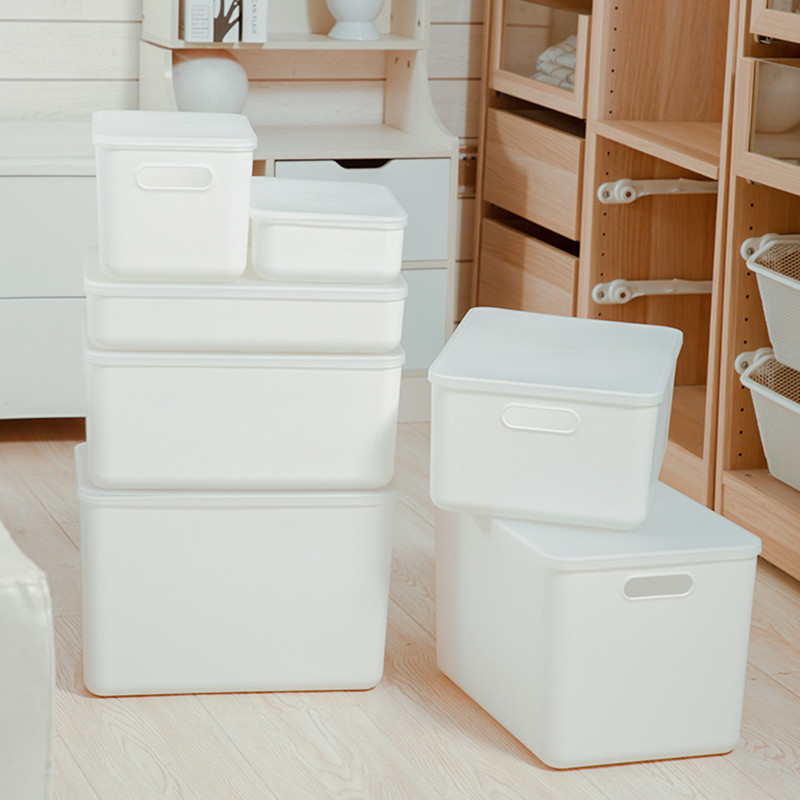 【券后价:7元】 桌面收纳盒化妆品带盖塑料置物盒子 - StorageWorks家居旗舰店