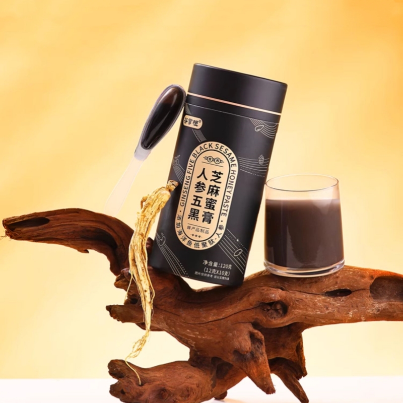 【券后价:9.9元】 人参五黑芝麻蜜蜂蜜膏120g - 谷掌柜旗舰店