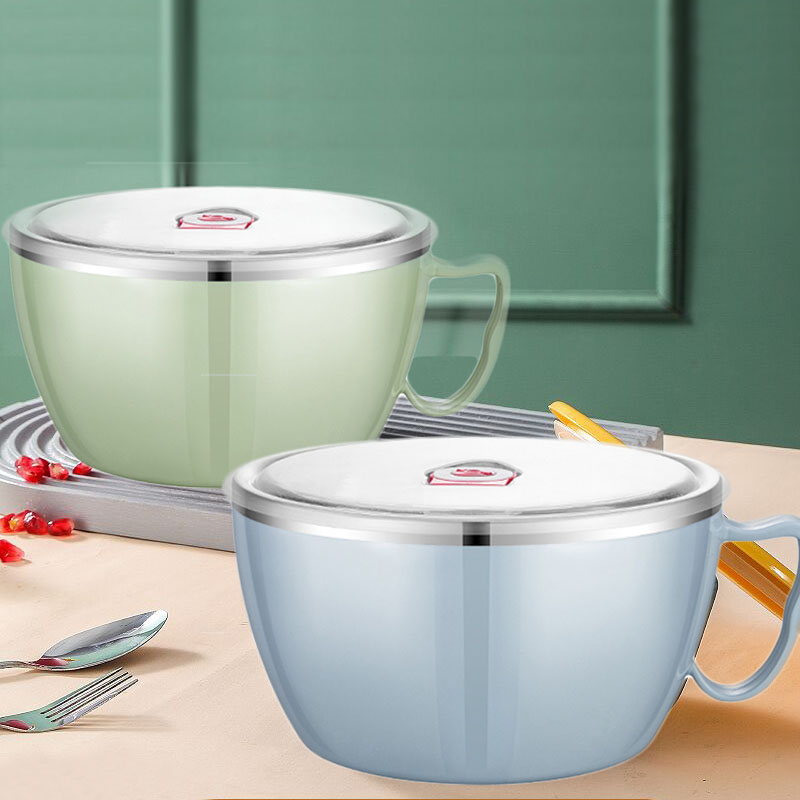 【券后价:7.9元】 【可签到】不锈钢泡面碗带盖1000ML