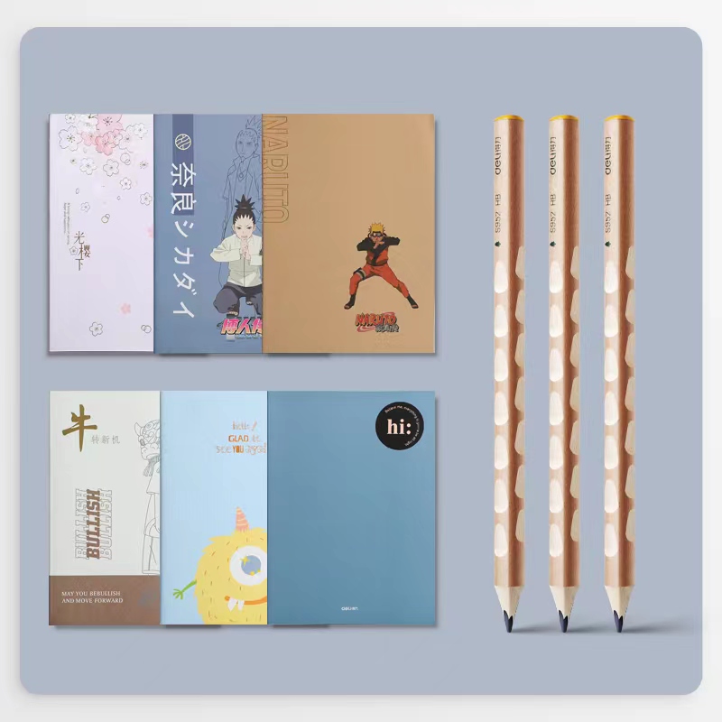 【券后价:1.9元】 【得力】A5横线本+得力铅笔3只