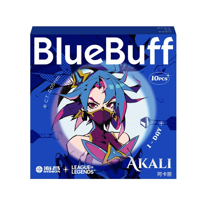 【券后价:42元】 【海昌】英雄联盟蓝buff隐形眼镜日抛10片 - 海昌官方旗舰店