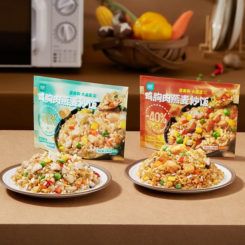 【券后价:84.9元】 6大袋！优形即食鸡胸肉燕麦炒饭米饭 - ishape优形旗舰店