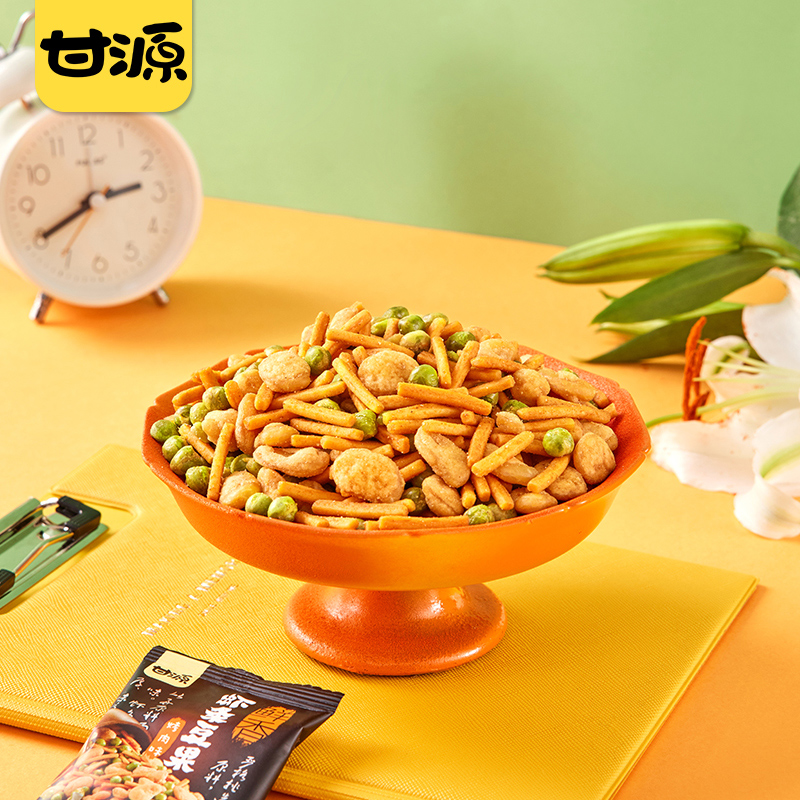 【券后价:7.8元】 甘源牌-烤肉味虾条豆果100g