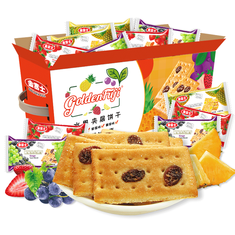 【券后价:23.12元】 【金富士】夹层提子饼干1000g - 金富士旗舰店