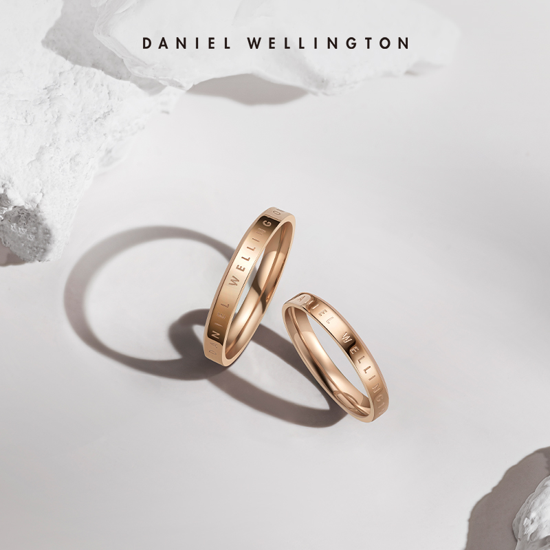 【券后价:349.55元】 dw戒指情侣款CLASSIC系列玫瑰金色对戒 - danielwellington旗舰店