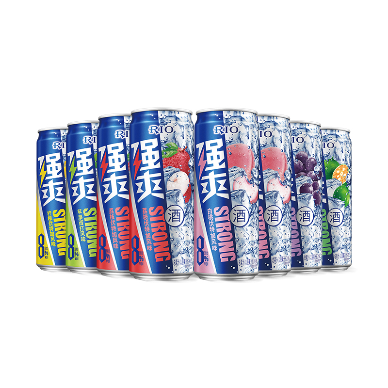【券后价:41元】 rio锐澳强爽8度330ml*8罐 - 恒谦酒类专营店
