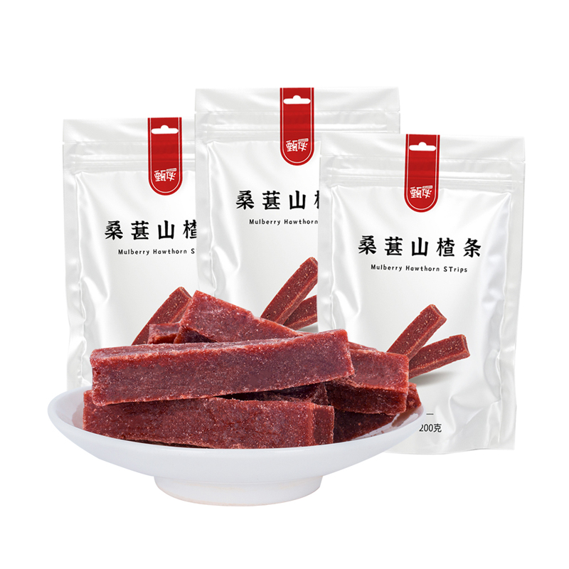 【券后价:19.9元】 【拍3件】甄伴桑葚山楂条200g*3袋 - 甄伴旗舰店