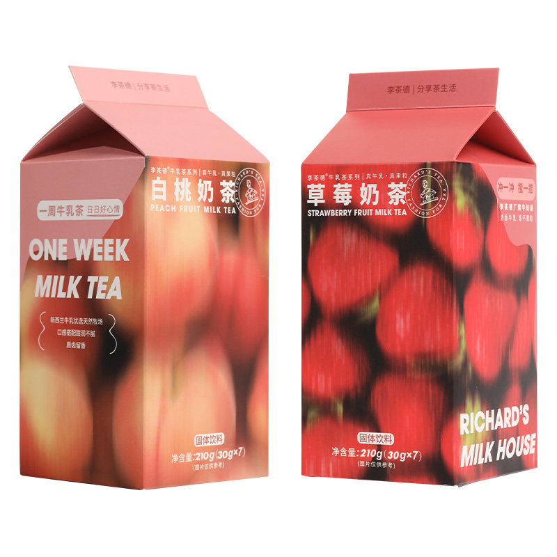 【券后价:29.9元】 【李茶德】白桃草莓速溶袋装牛乳茶 - 李茶德旗舰店