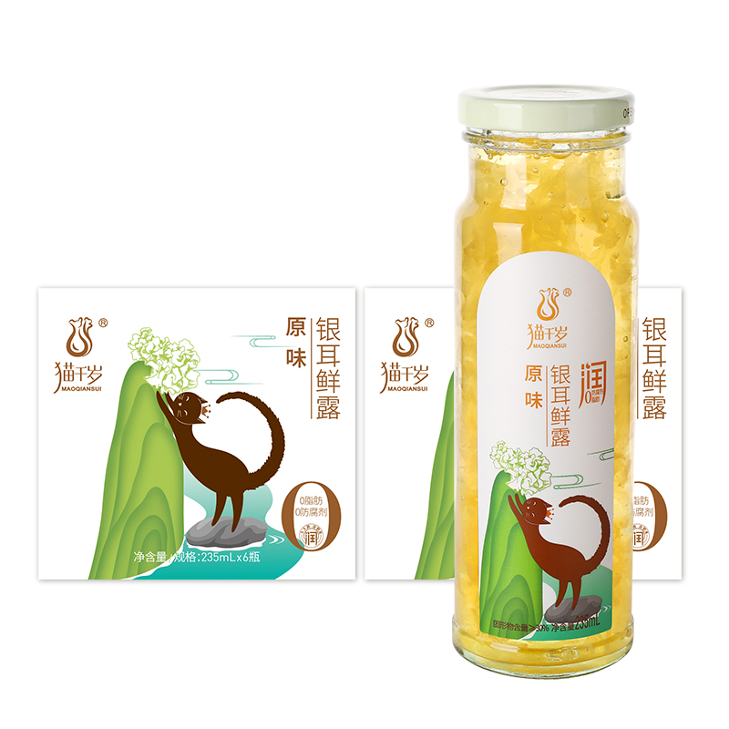 【券后价:39.9元】 猫千岁银耳羹即食235ml*6瓶鲜炖通江新莲子 - 猫千岁旗舰店