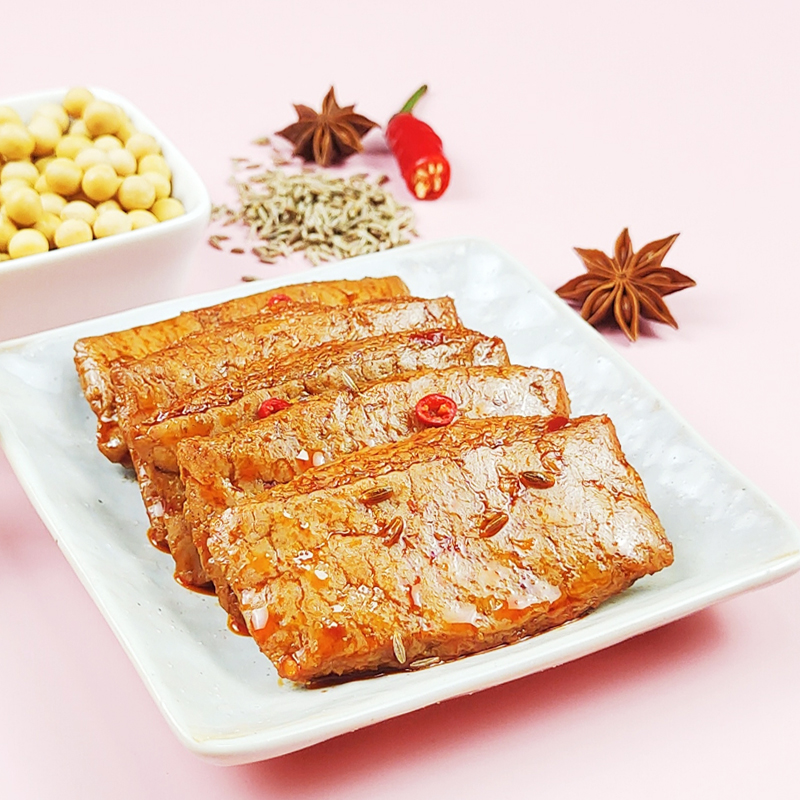 【券后价:5.9元】 【10包】手撕素肉鲜卤豆干办公室零食 - 湘滨食品旗舰店